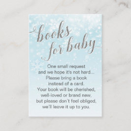 Winter Snowflake Blue Baby Boy Showbuchanfrage Begleitkarte
