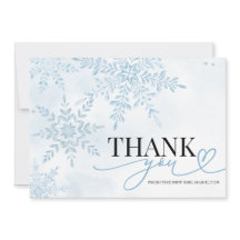 Winter Snowflake Brautparty Danke Karte