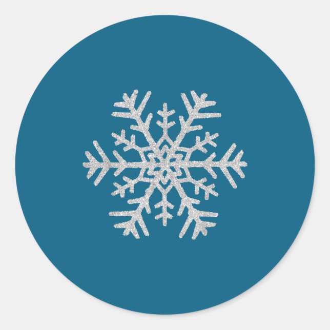 Winter Snowflake Christmas Xmas Costumes Men Women Runder Aufkleber (Vorderseite)