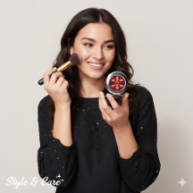 Winter Snowflake Custom Name Compact Mirror Gift P