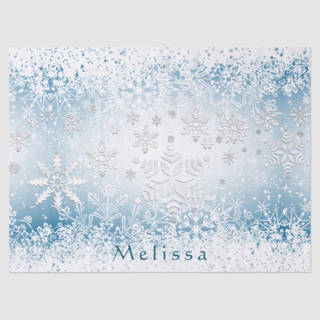 Winter Snowflake Design - Persönlich gestalten Seidenpapier (Vorderseite)