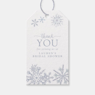 Winter Snowflake Dusty Blue Dusche Danke Geschenkanhänger