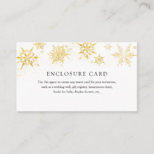 Winter Snowflake Gold Eintrittskarte Begleitkarte