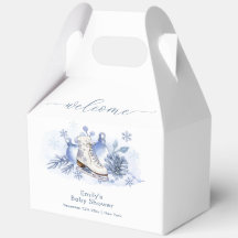 Winter Snowflake Ice Skate Baby Shower Welcome