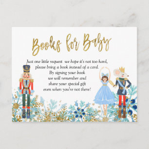 Winter Snowflake Nutcracker Books für Baby Einladungspostkarte