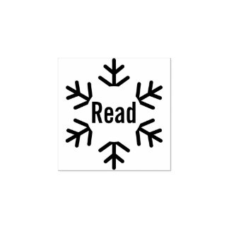Winter Snowflake Read Teacher Classroom Library Gummistempel
