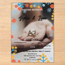Winter Snowflake Wedding Invitation