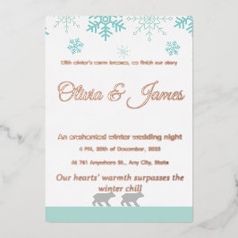 Winter Snowflake Wedding Invitation​ Folieneinladung