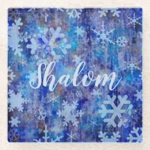 Winter Snowflakes Glass Untersetzer