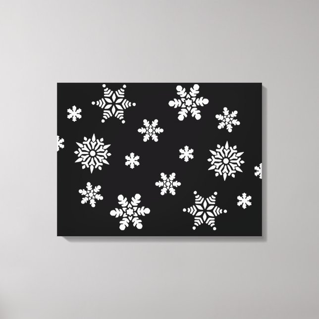 WINTER SNOWFLAKES LEINWANDDRUCK (Vorderseite)