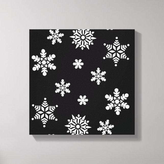 WINTER SNOWFLAKES LEINWANDDRUCK (Vorderseite)
