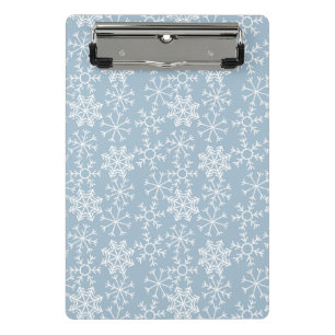 Winter SNOWFLAKES nahtloses Muster + Ihre Ideen Mini Klemmbrett