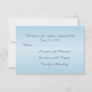 Winter Snowflakes RSVP Karten