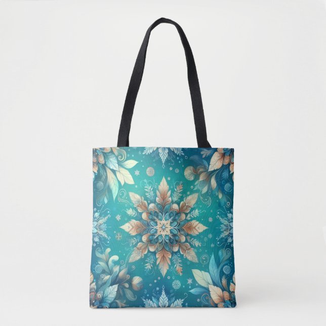 Winter Snowflakes  Tasche (Vorderseite)