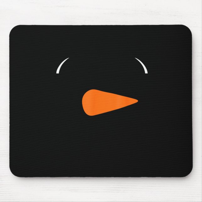 Winter Snowman Face Eyelashes Christmas Xmas For B Mousepad (Vorne)