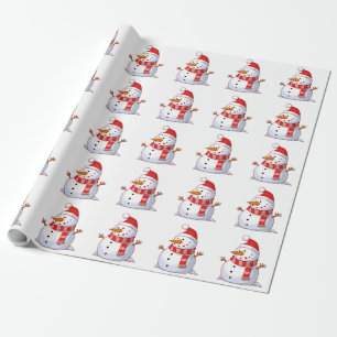 WINTER SNOWMAN GESCHENKPAPIER