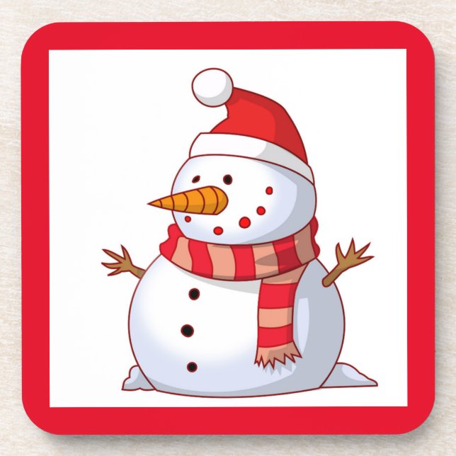 WINTER SNOWMAN GETRÄNKEUNTERSETZER (Vorderseite)