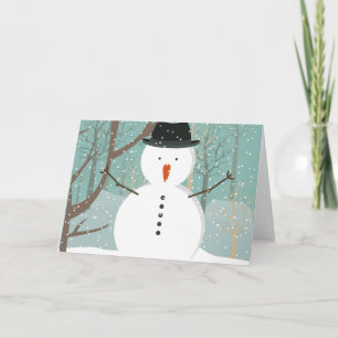 Winter Snowman Grußkarte Feiertagskarte