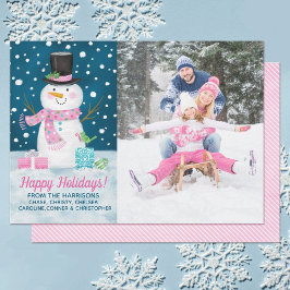 Winter Snowman Holiday Card Feiertagskarte