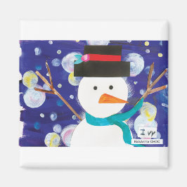 Winter Snowman Magnet
