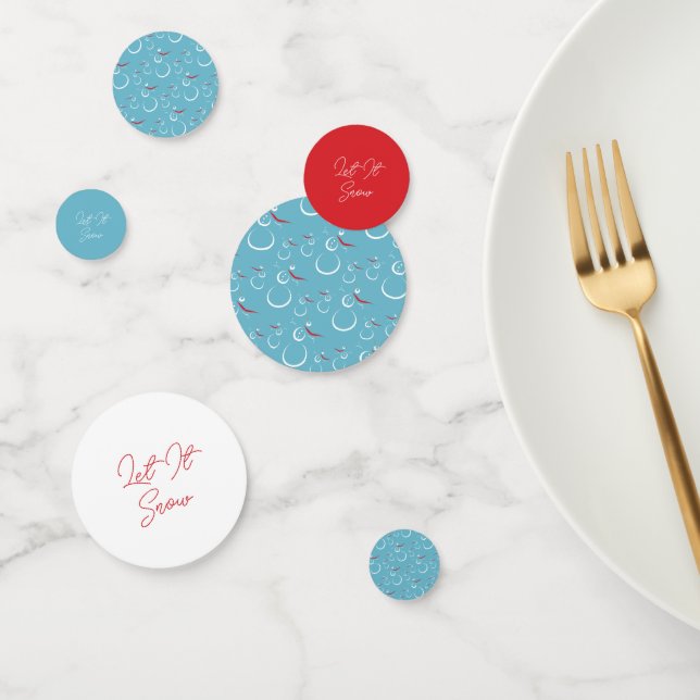 Winter Snowman Pattern lassen es schneebedeckt und Konfetti (Gruppe)