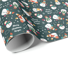 Winter Snowman Personalisiert Weihnachten Geschenkpapier