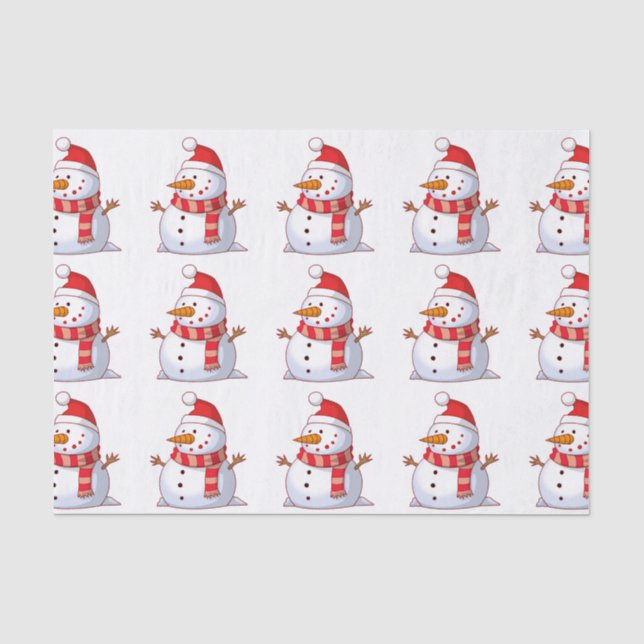 WINTER SNOWMAN SEIDENPAPIER (Vorderseite)