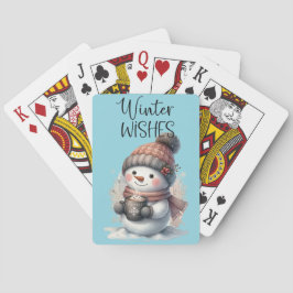 Winter Snowman Spielkarten