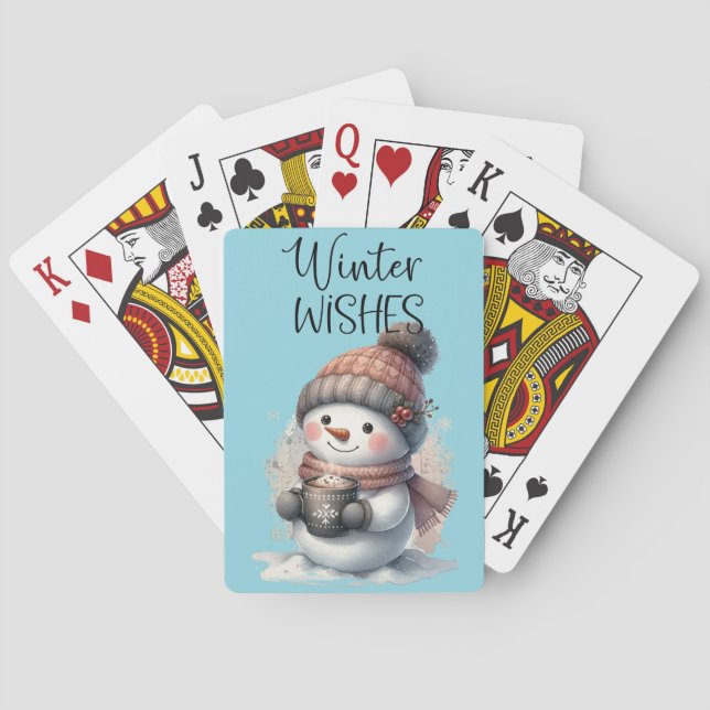 Winter Snowman Spielkarten (Rückseite)