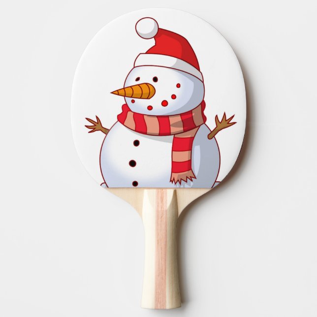WINTER SNOWMAN TISCHTENNIS SCHLÄGER (Vorderseite)