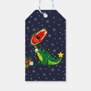 Winter Snowman Weihnachtsbaum T-Rex Dinosaur Geschenkanhänger