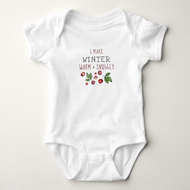 Winter Snuggly Baby Bodysuit Baby Strampler (Vorderseite)
