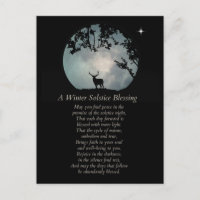 Winter Solstice Blessings Elk and Moon