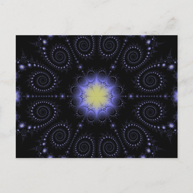 Winter Solstice Fraktal Postkarte (Vorderseite)