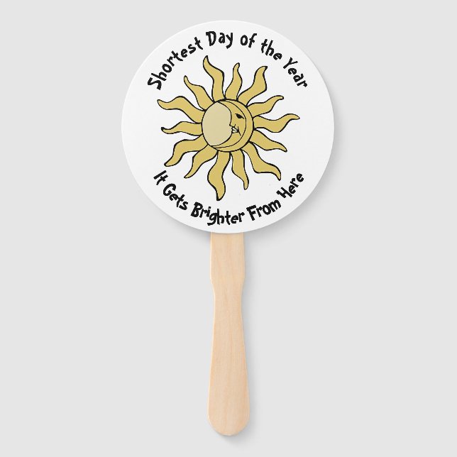 Winter Solstice Gedicht Fächer (Vorderseite)