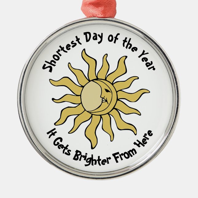 Winter Solstice Gedicht Ornament Aus Metall (Vorne)