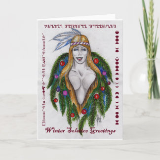 Winter Solstice Greetings Feiertagskarte