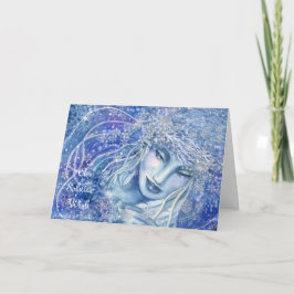 Winter Solstice Grußkarte Feiertagskarte