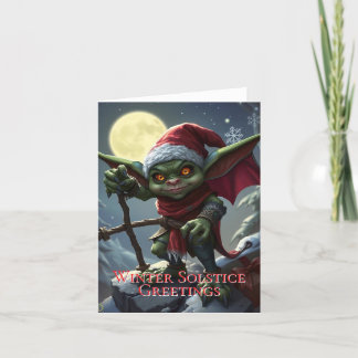 Winter Solstice Grußkarte Goblin Feiertagskarte