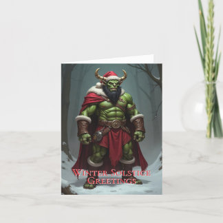 Winter Solstice Grußkarte Orc Feiertagskarte