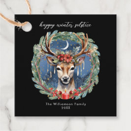 Winter Solstice Holiday Hirschkranz Weihnachten We Geschenkanhänger