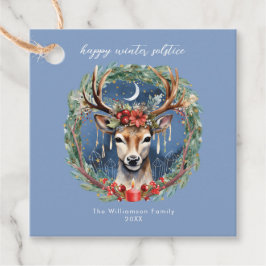 Winter Solstice Holiday Hirschkranz Weihnachten We Geschenkanhänger