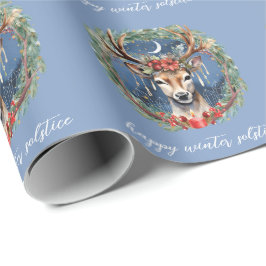 Winter Solstice Holiday Hirschkranz Weihnachten We Geschenkpapier
