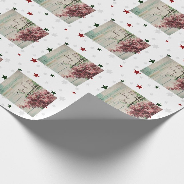 Winter Solstice Joy Dezember Berries Geschenkpapier (Ecke)