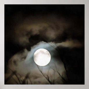 Winter Solstice Moon Celestie Art Poster