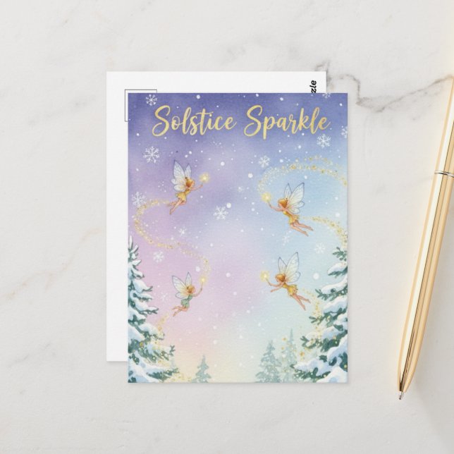 Winter Solstice Postcard Postkarte (Vorderseite/Rückseite Beispiel)