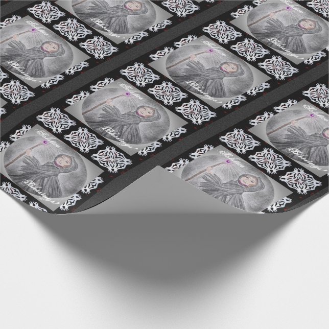 Winter Solstice Schnee Maker Hexenpagan Geschenkpapier (Ecke)