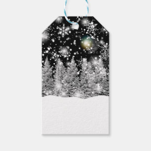 Winter Solstice Schneefall Geschenkanhänger