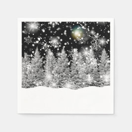 Winter Solstice Schneefall Serviette