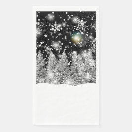 Winter Solstice Schneefall Serviette